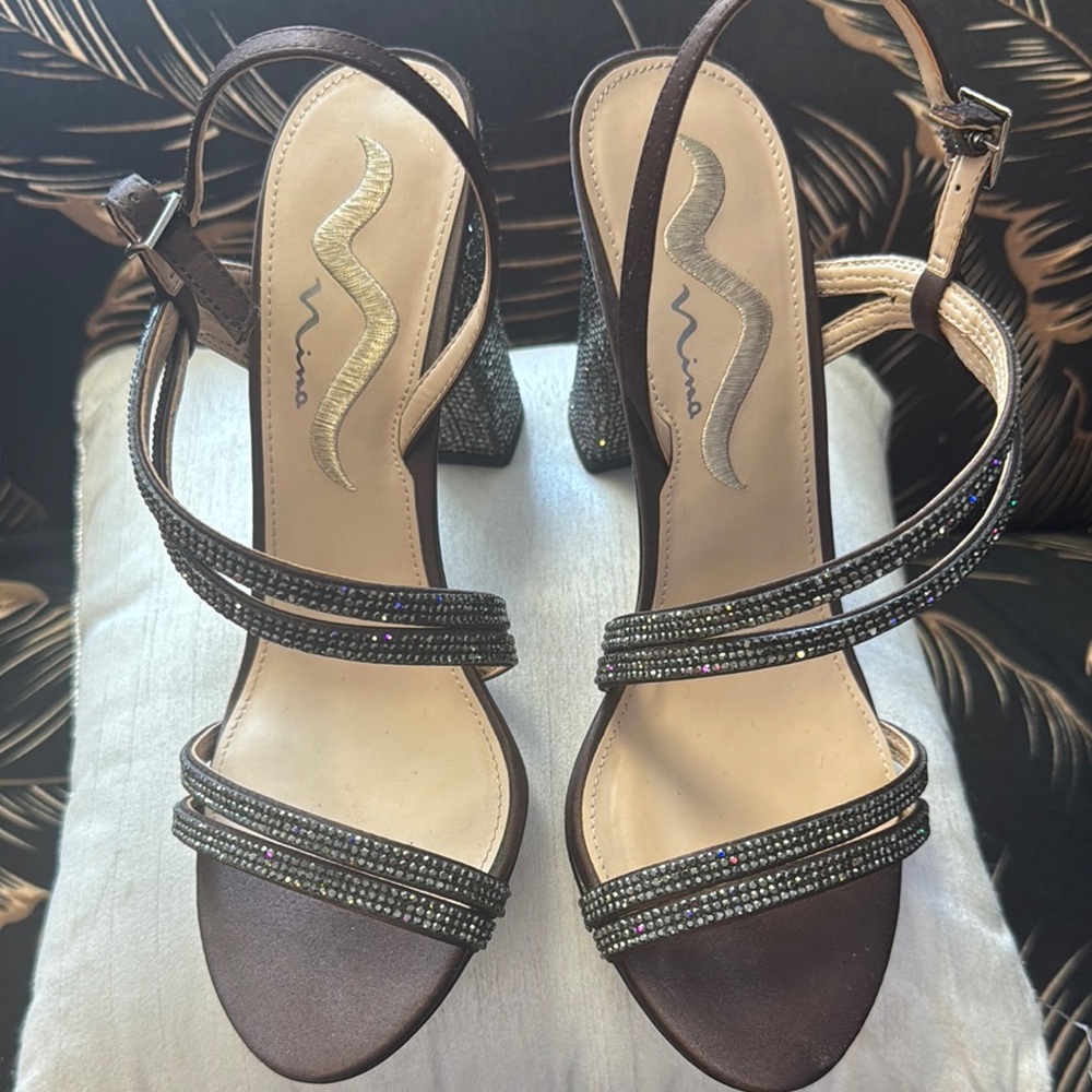 Nina Brown Elegant Heels for Formal Events